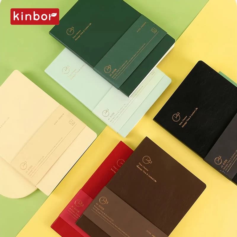 Kinbor Notebook Journal A5 Self-filling Budget Planner materiale PU Agenda Planning Notebook milwauscrivania scrivania cancelleria scolastica per ufficio