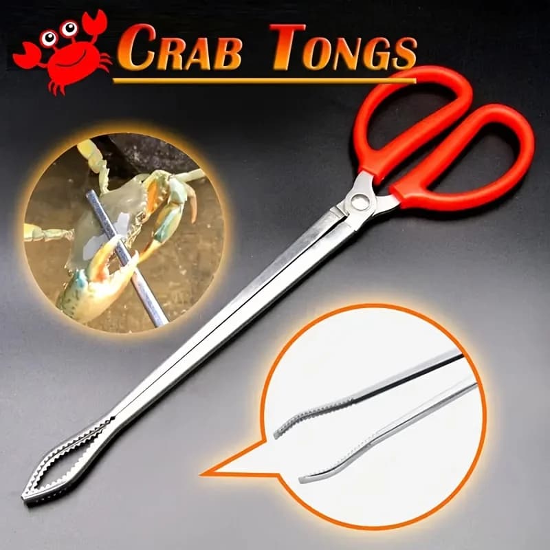 Multi-Function Clip Scissor Tongs Anti-Slip Tool Clip Sea Crab Artifact Crab Tongs Garbage Clips Catching Sea Clips 24.4 in Long