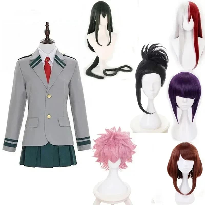 ABC123Boku no OCHACO URARAKA Asui Tsuyu Costume Cosplay Uniforme Scolastica di My Hero Academia # 1 # W.b;6'j,k.9;a