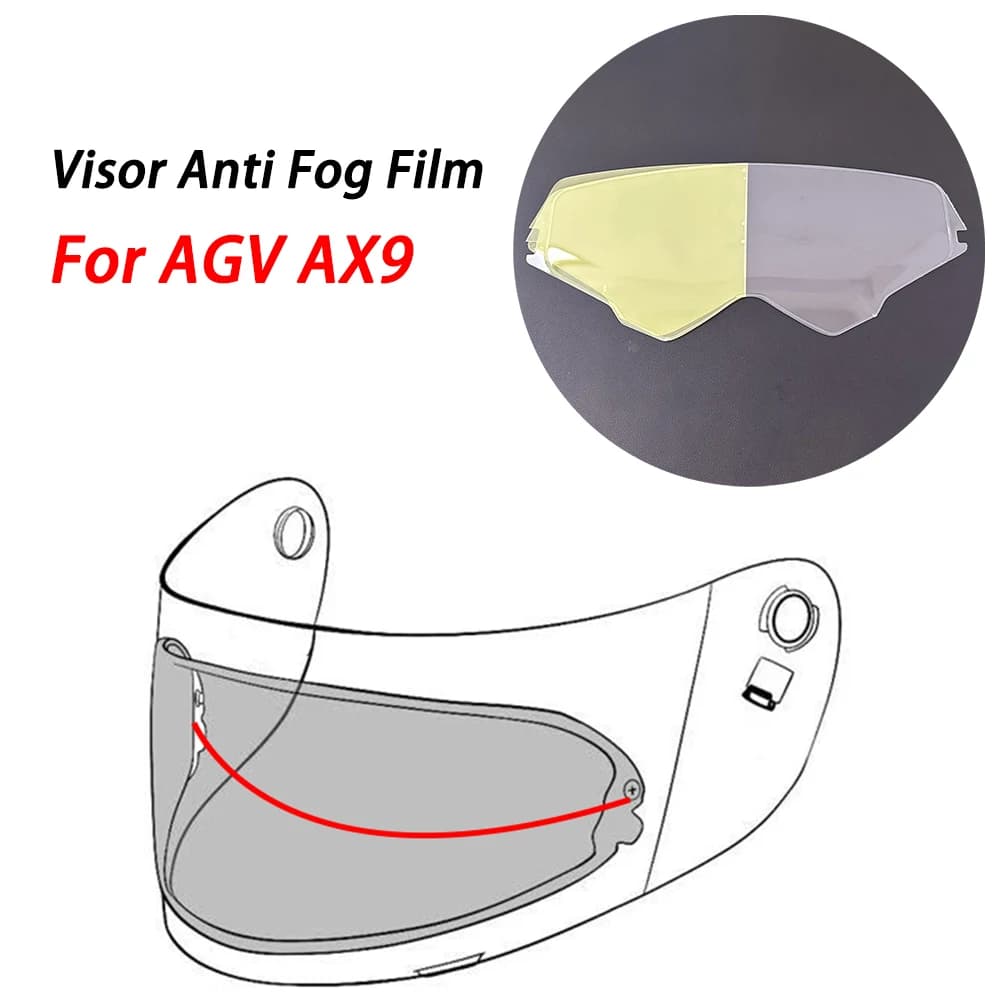 Visor inserts Film Anti Fog Motorcycle Helmet for AGV AX9 AX-9 Moto Helmet Accessories Antifog Lens Film