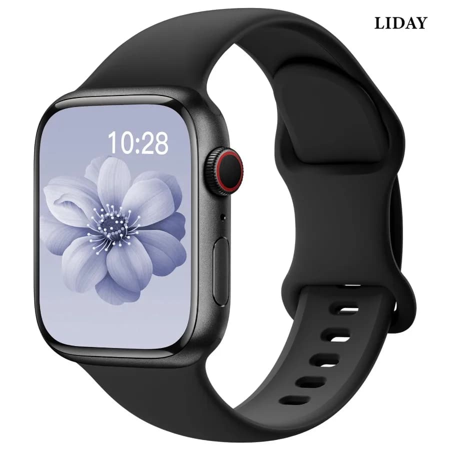 Silicone Band Compatible with Apple Watch Bands 40mm 38mm 41mm 44mm 45mm 42mm 49mm Women Men, Soft Wristband Waterproof Replace