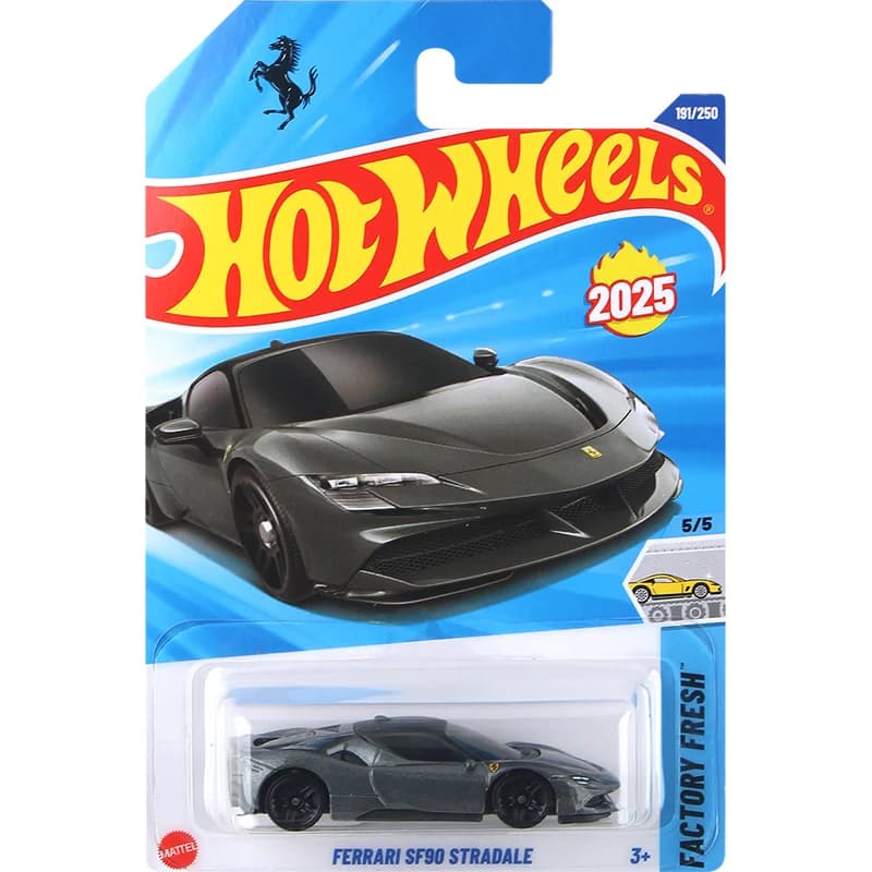 2025Hotwheels Auto in lega C4982 BMW 2002 Porsche Ferrari SF90 Lucky Cat Auto Divertente giocattolo Modello di auto Compleanno Regalo di Natale Desktop