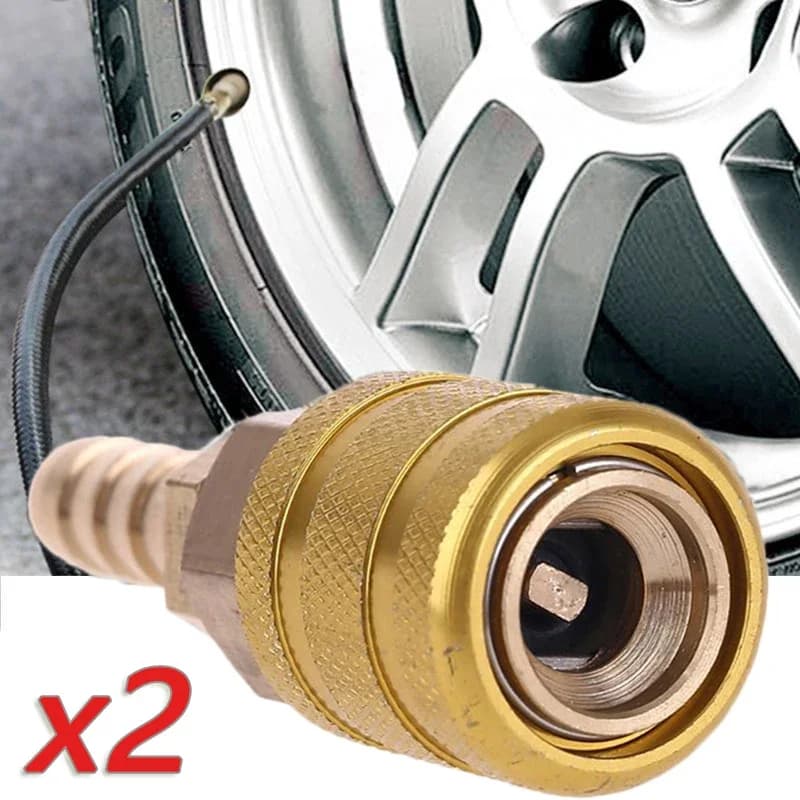 Clip per valvola per pneumatici per auto da 8mm morsetto per ugello in ottone massiccio adattatore per pompa di gonfiaggio gonfiatore per mandrino d'aria connettore rapido accessori per pneumatici