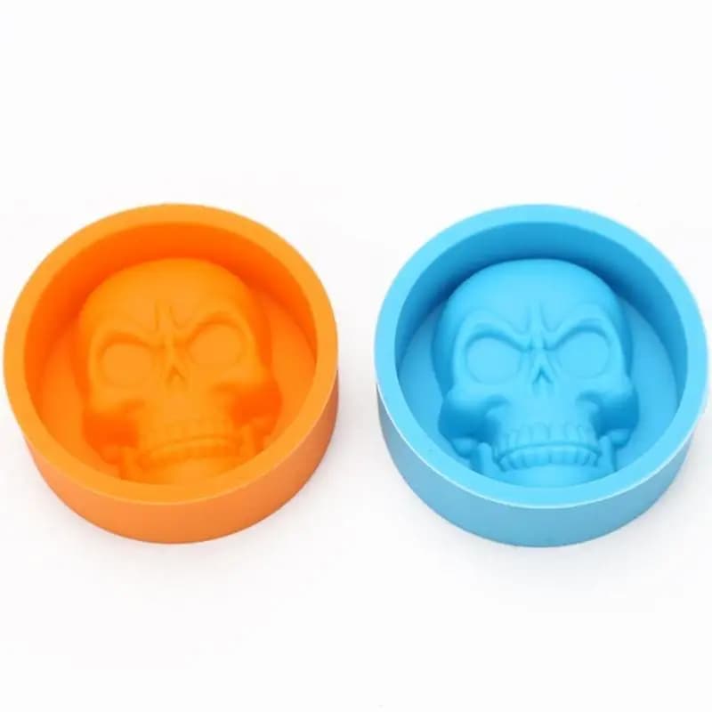 Creative New 3D Skull Silicone Baking Mold Halloween DIY Chocolate Candy Fondant Ice Tray Cake Cupcake Decoration Supplies
