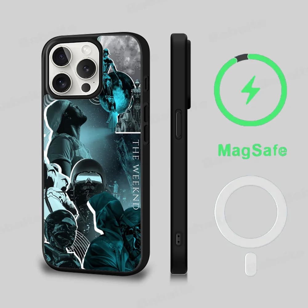 Custodia magnetica per telefono Cantante The W-Weeknd per IPhone 16 14 13 12 11 15 Pro Max Plus per copertura di ricarica wireless Magsafe