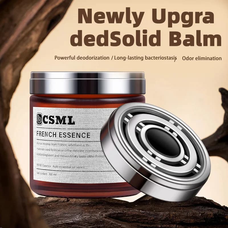 Newly Upgraded Solid Balm Premium Minimalist Car Aromatherapy Balm Car Air Freshener Lasting Fragrance Remove Odor