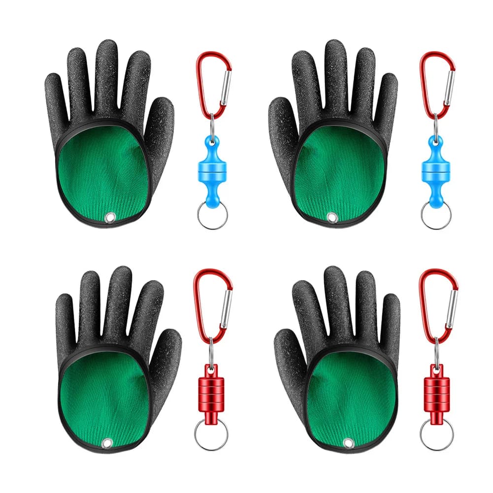 Guanti da pesca Guanti da pesca professionali antiscivolo per pescatori con guanti da caccia resistenti alla puntura con rilascio magnetico