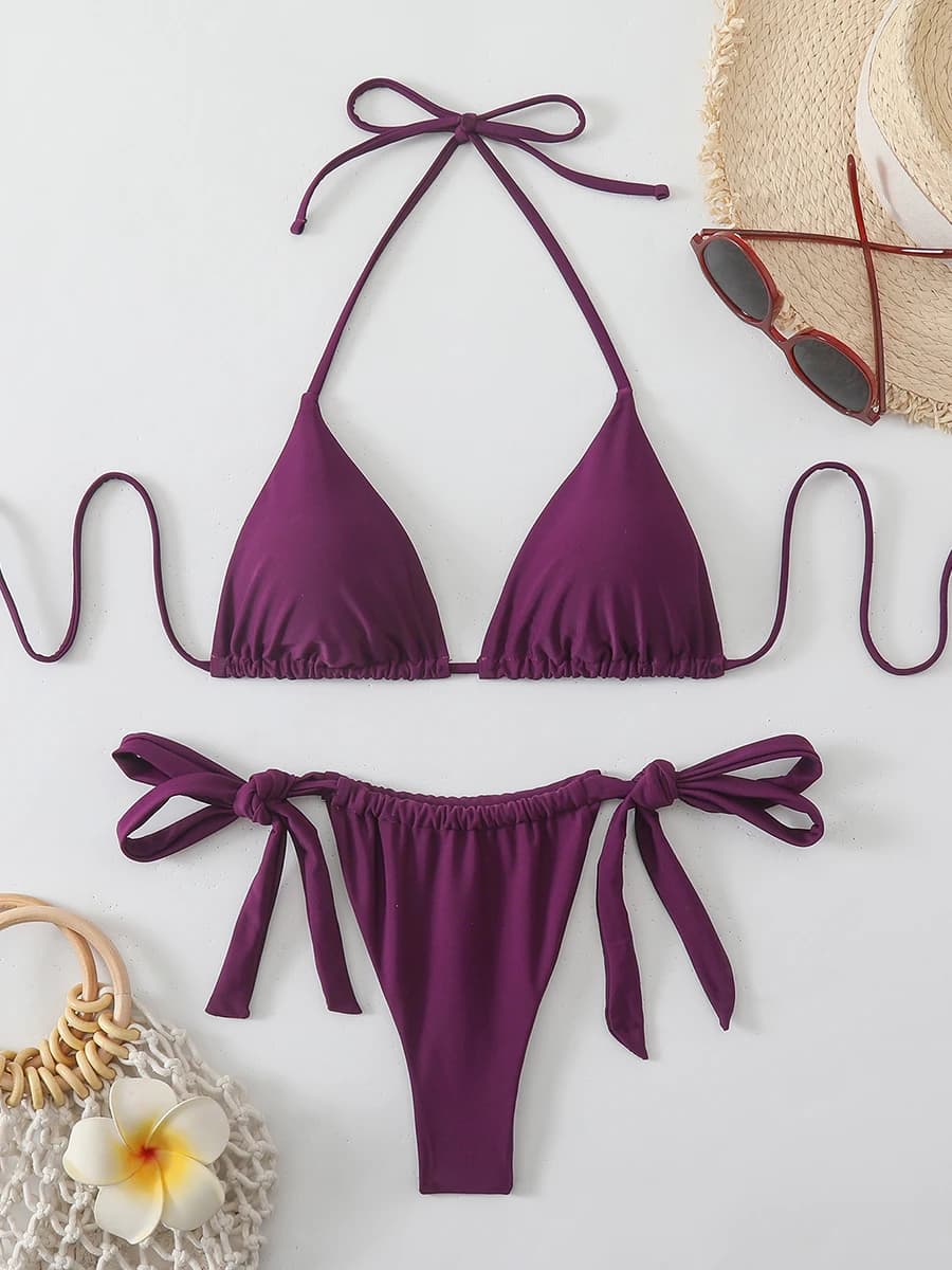 Sexy Micro Bikini 2026 Women's Swimwear Mini Crib Bikini Set Halter Biquini Beach Wear Swimming for Swimwear