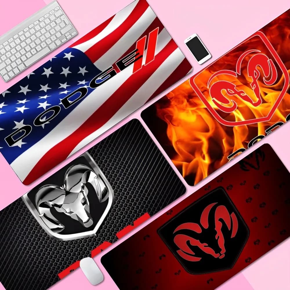 D-Dodges Antilope Nero Rosso Anime Antiscivolo Tappetino per mouse da gioco per PC Tappetini da scrivania per giocatori Tappetino per tastiera Mause Pad Muismat