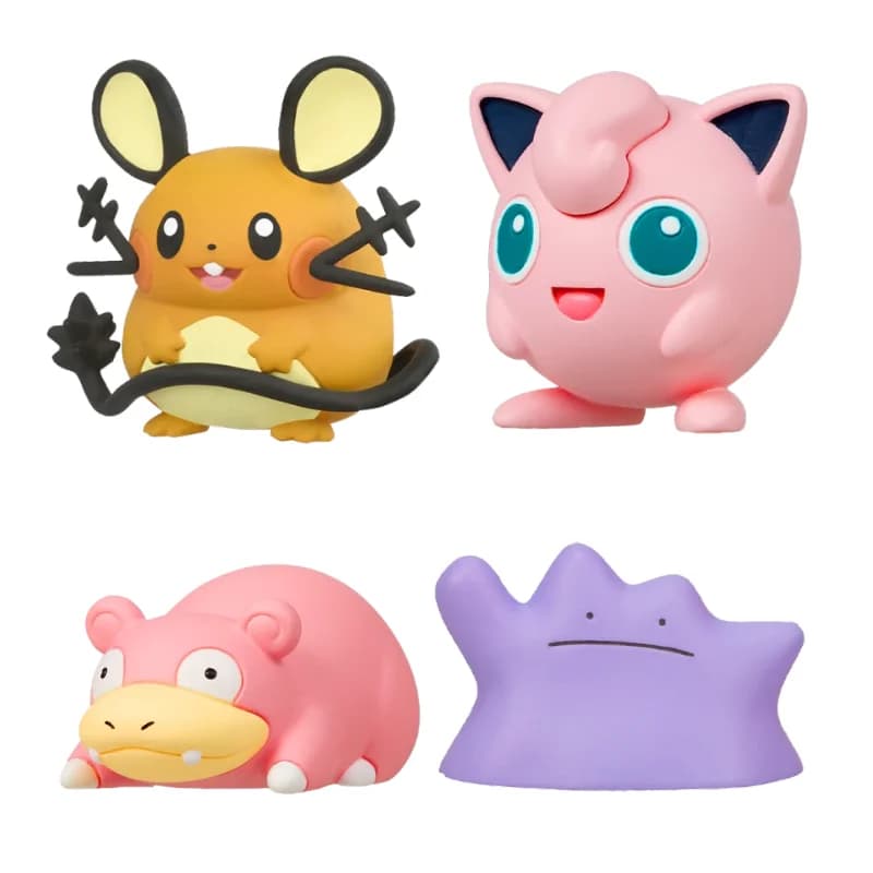 TOMY 2025 giugno Nuovo prodotto Pokemon Figure Super Cute Kawaii Dedenne Jigglypuff Slowpoke Ditto Anime Collection Modello Regali