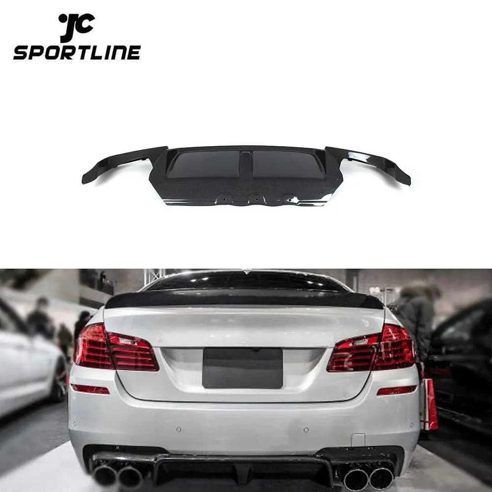 Rear carbon fiber diffuser for bumpers, suitable for BMW F10 M5 Sedan 2011- 2016