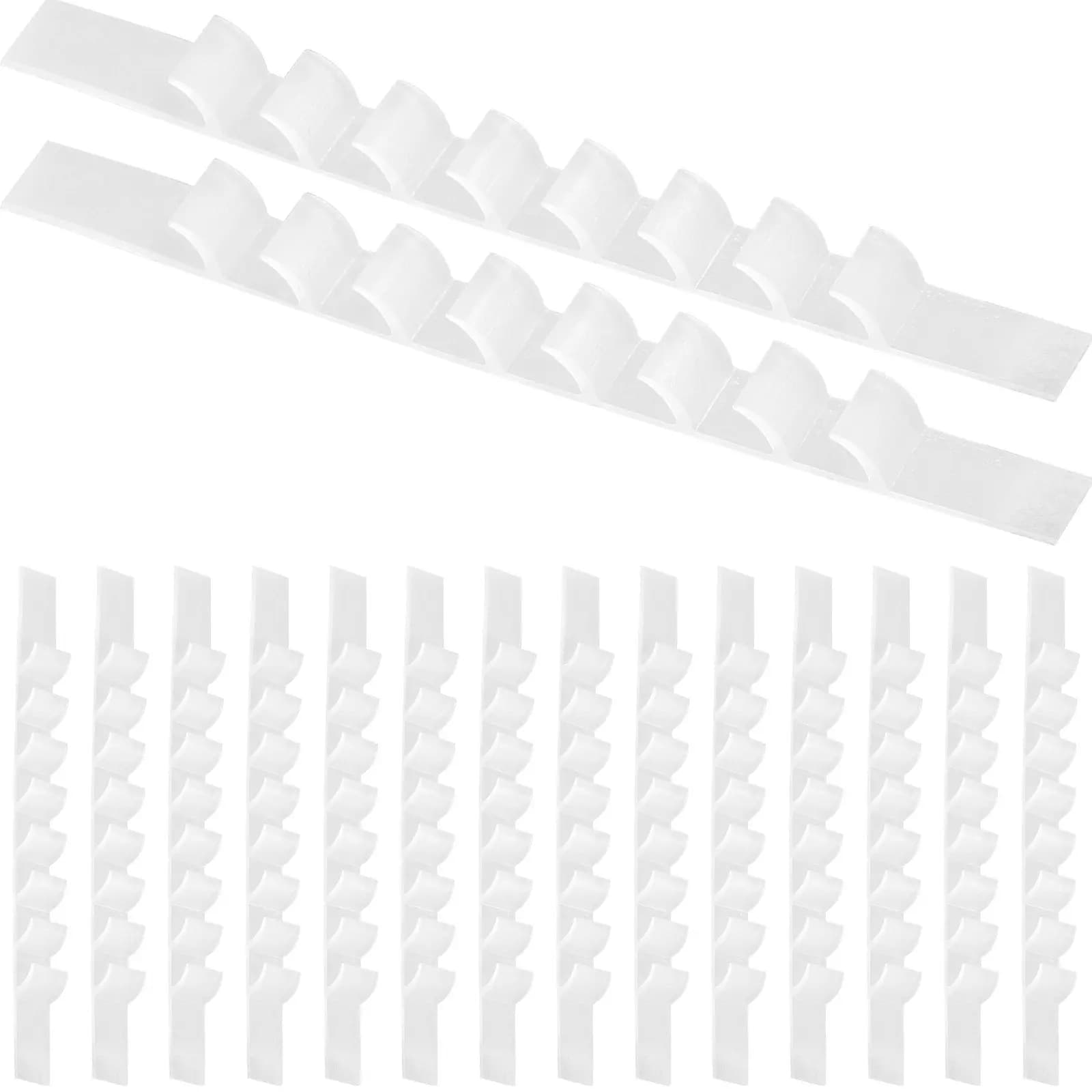 50 Pezzi Strisce Antiscivolo in Silicone Autoadesive per Appendiabiti, Impugnature Antiscivolo per Vestiti, Organizzatore per Armadio e Camera da Letto