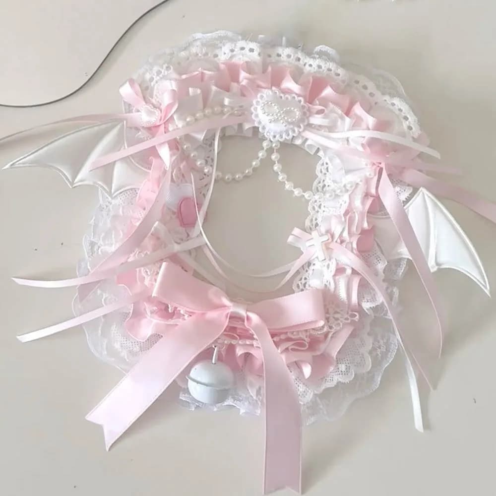 Kpop Photo Card Holder Ribbon Handmade Sleeve elegante Pink Photocard Toploader Lace Storage Poker portachiavi carino per ragazze