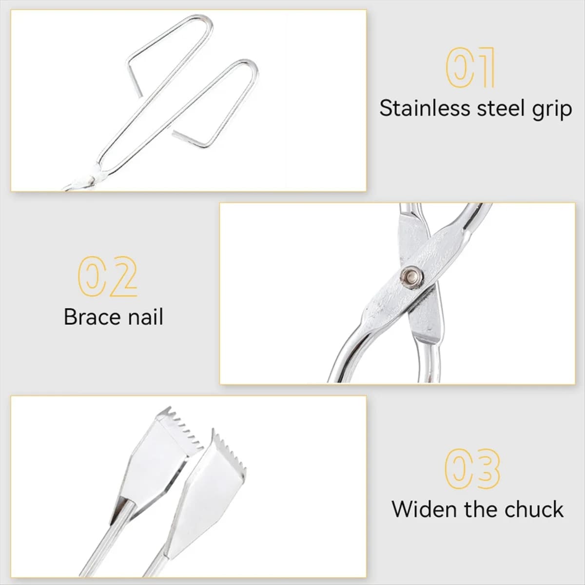 Charcoal Tongs TongsVersatile Stick Tongs, Durable Stainless Steel BBQ Tongs, Charcoal Tongs XQ