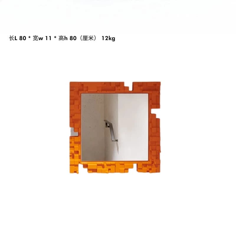 Ingresso soggiorno bagno, specchio da parete quadrato morbido, specchio decorativo