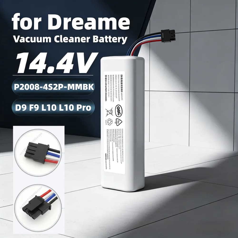P2008-4S2P-MMBK 14.4V 5600nAh Battery Replacement for Dreame D10s L10s D9 Pro D10 L10 D10 Plus D9 Max W10 Pro W10 Vacuum Cleaner