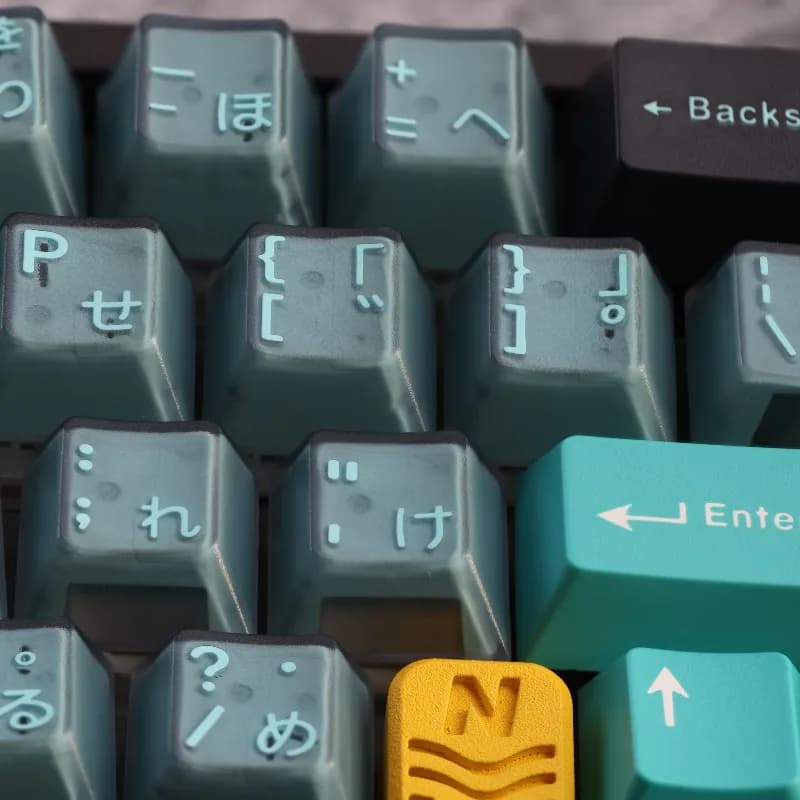 Set di copritasti a tema smeraldo JTK PBT ABS profilo in ciliegio Copritasti originali personalizzati fatti a mano per accessori per tastiera meccanica fai da te
