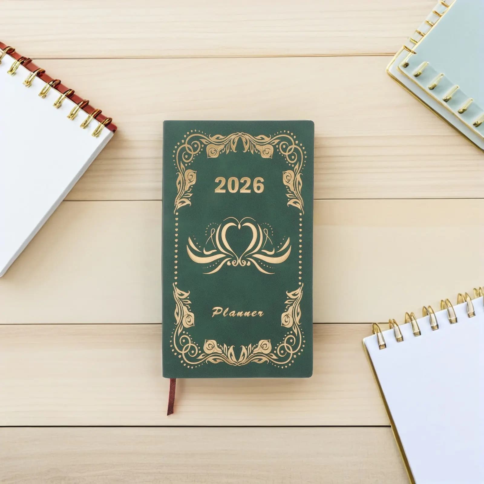 Agenda Giornaliera 2026 Mini A6 con Copertina in PU, Calendario Mensile Rigido, Organizer per Affari, Studenti e Professionisti