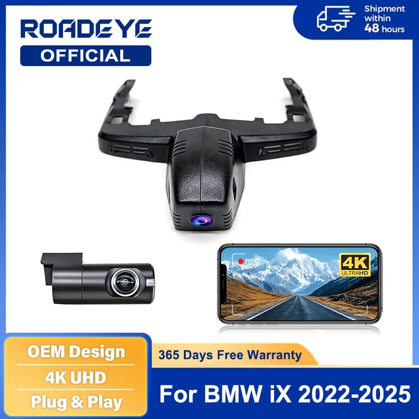 Nuovo! Telecamera da cruscotto 4K 2160P per BMW iX / i4 / M60 2025 2024 2023 2022, accessori auto, visione notturna, WiFi, APP, DashCam