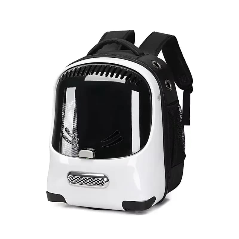 Portable Pet Trolley with Wheels Convertible Cat Backpack Carrier for Travel Outdoor Walking Breathable Mesh Dog Cat Bag