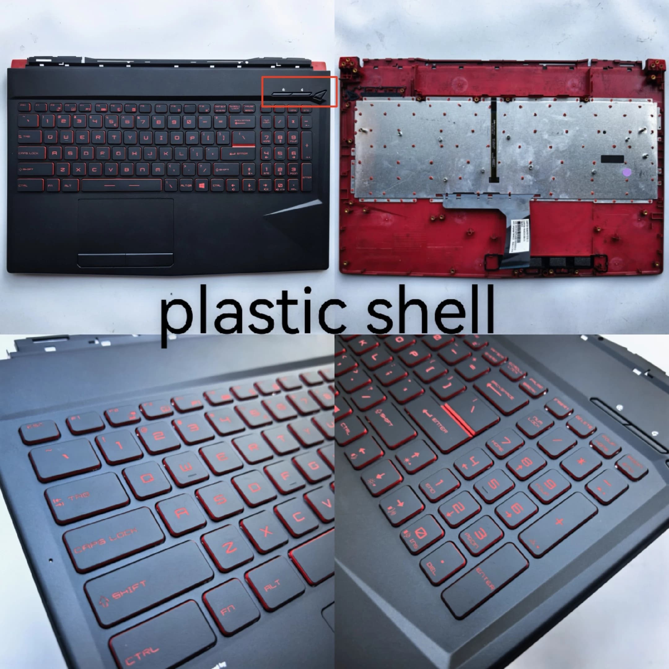 Nuovo poggiapolsi con copertura superiore per laptop retroilluminata con tastiera per MSI GL63