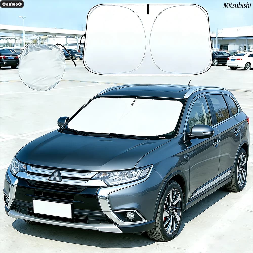Parasole per parabrezza auto per Mitsubishi Outlander 2003-2024, protezione solare, visiera parasole, protezione UV e dal calore