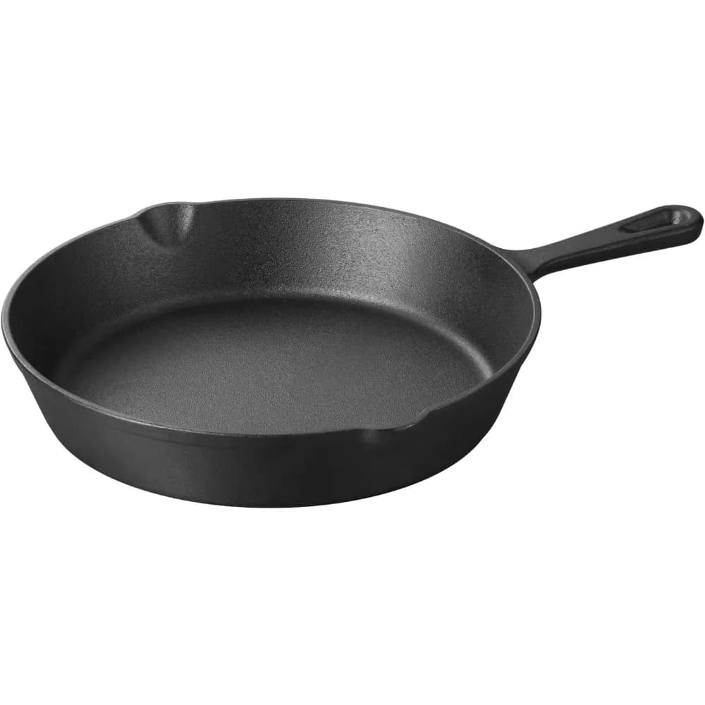 1Pcs Cast Iron Skillets Non Stick Frying Pans Griddle Egg Pan Round Suitable for Indoor Outdoor Stove Grill Kitchen Utensils
