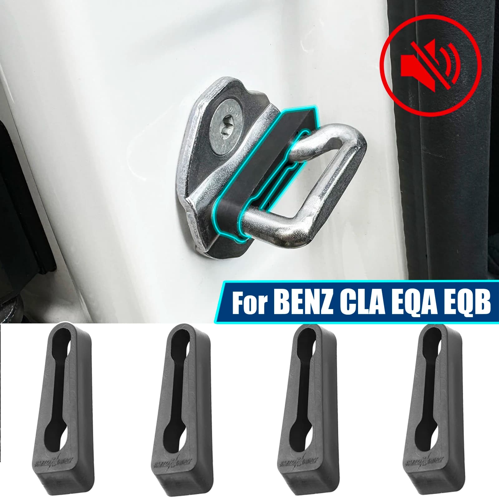 Serranda tampone serratura porta per Mercedes Benz Classe ABCE GLA GLB GLC EQB CLA C200 E300 Creaking Rumore Gap Seal Stopper Deadener