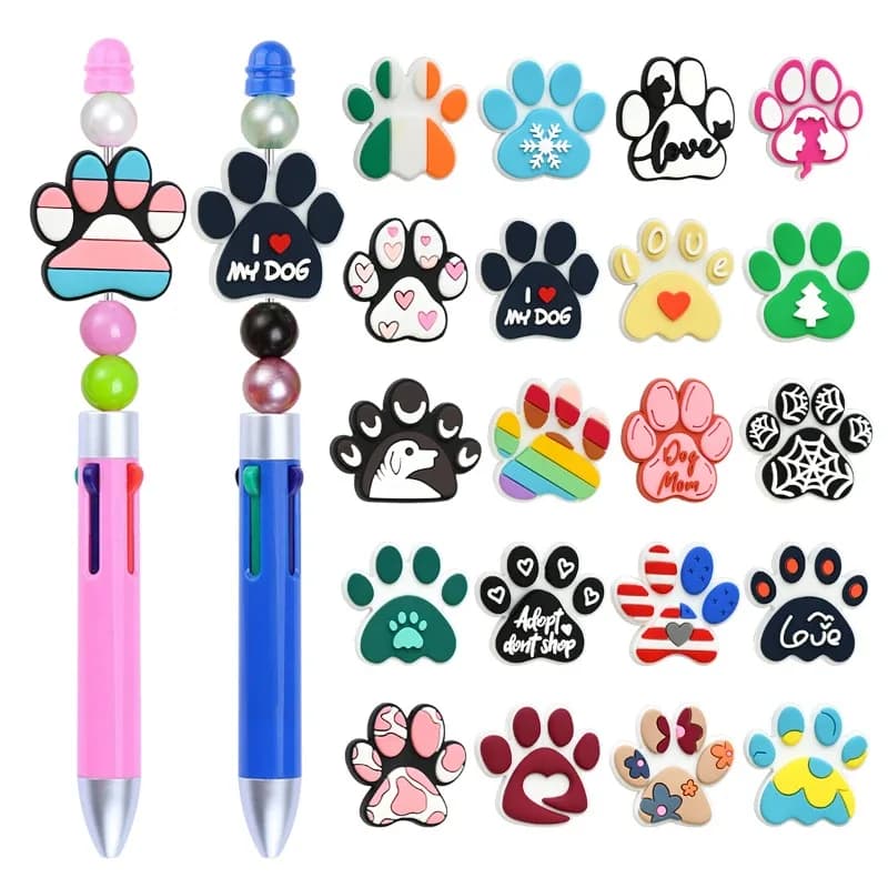 20/50 pz Nuovo Silicone Perline Focale Per Uso Alimentare Silicone Massaggiagengive Perline FAI DA TE Ciuccio Catena Accessori Dei Gioielli Perline di Fuoco All'ingrosso