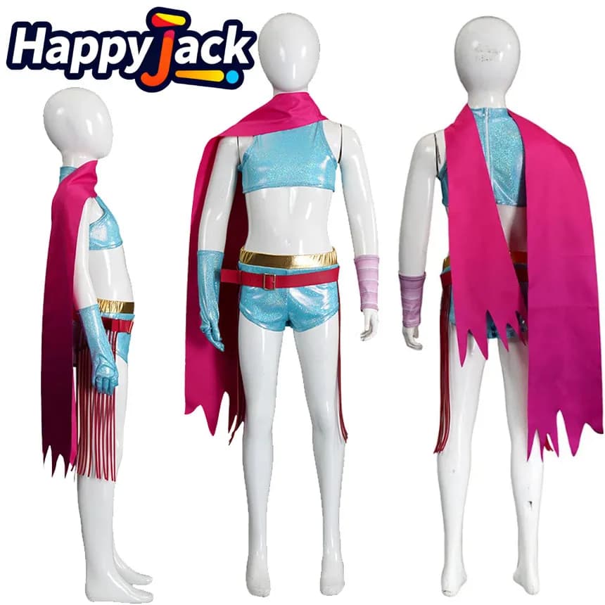 Gazelle Costume Cosplay Cartoon Zoo Fantasia Cantante Performance di danza Gilet Pantaloncini Cintura Sciarpa Carnevale di Halloween Abiti travestimento