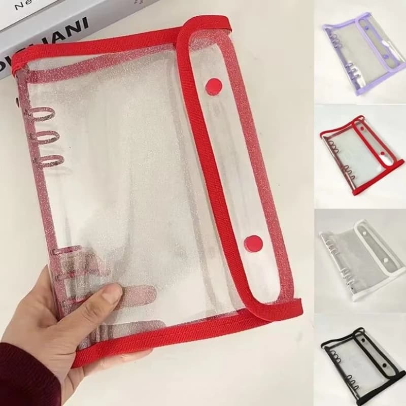 A5 Size Glitter PVC Sticker Album Loose-leaf Notebook with Four Sections Photo Album for Instant Camera Star Collection Album