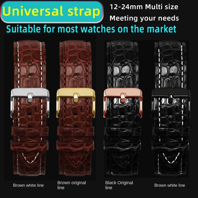 Crocodile Skin Watch Strap Multi size women12mm 13 14 15 16 17 18 19 20 21 22 23 24mm men Universal Most watches on the market