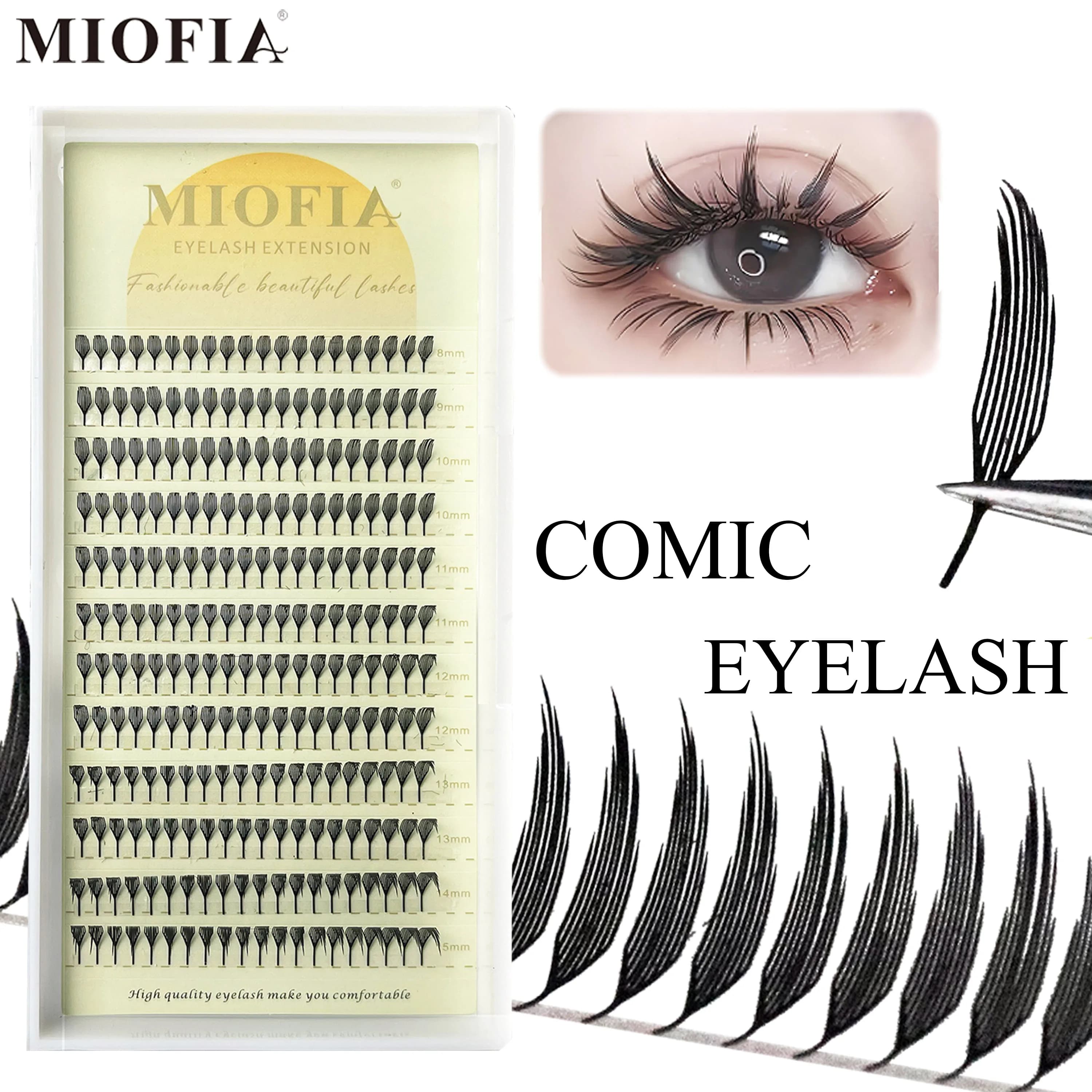 Comic Spire Eyelashes Feather Shape Premade Russian Volume Extension individual eyelashes Natural Soft Souls Fake Eyelashes Makeup