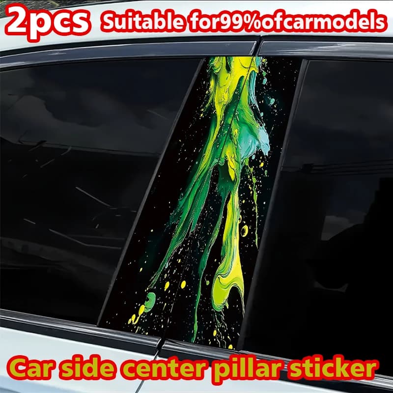 2 car B mount stickers, custom scratch resistant Fluid Art