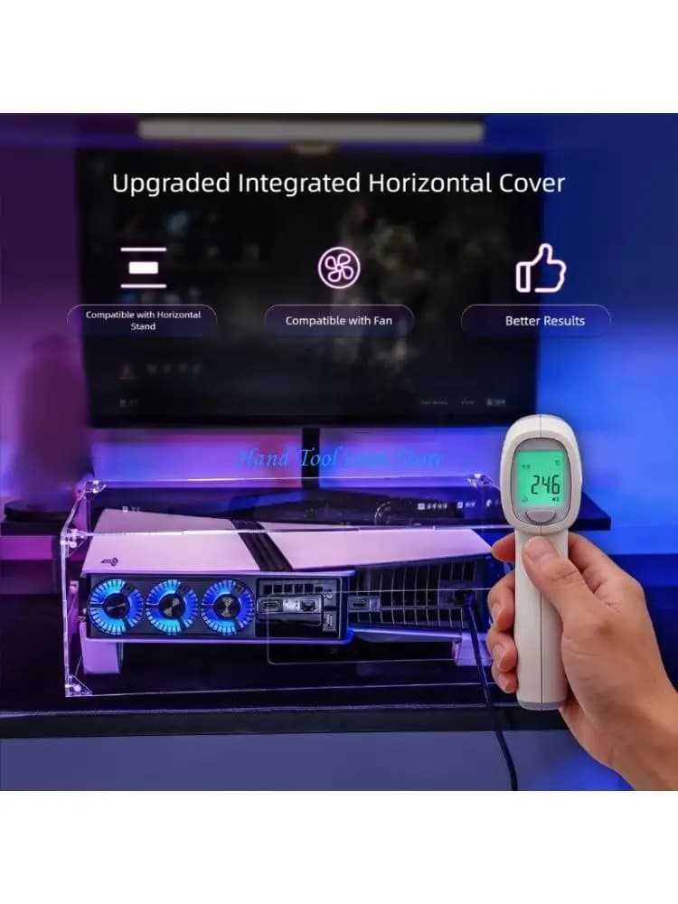 H37F Custodia antipolvere trasparente per console gioco Display orizzontale per