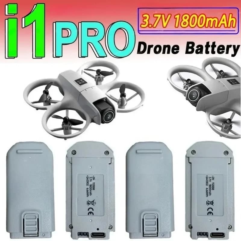 3.7V 1800mAh Replacement for i1 Pro/CZ06/GT3/V66 RC Drone Battery Quadcopter Accessory Parts High Quality Rechargeable Battery