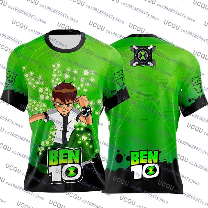 T-shirt Cosplay Anime Omnitrix Ben10, Maglietta Ben Tennyson Estiva per Uomo e Donna, T-shirt Casual a Maniche Corte Streetwear Y2k, Abbigliamento Maschile