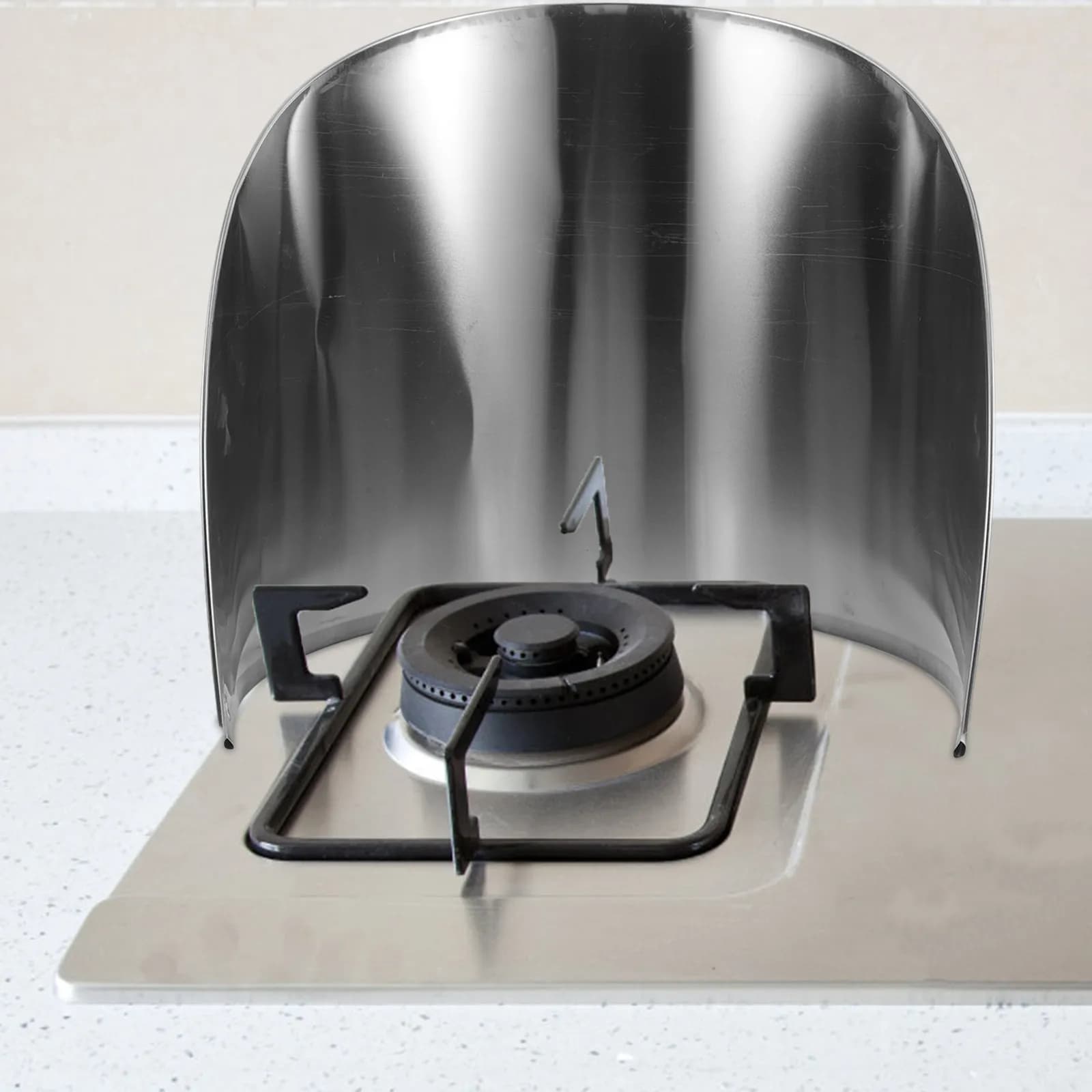 Paraspruzzi in Acciaio Inossidabile per Cucina, Protezione Anti-Schizzi per Tagliere, Scudo Anti-Schizzi per Olio da Cucina 14.57x13.78x11.42in