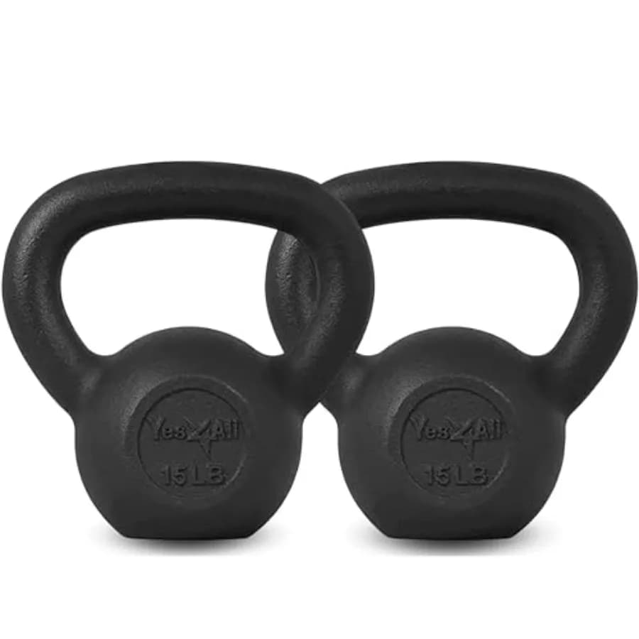 Kettlebell in Ghisa per Allenamento di Forza, Pesi da 5-80 Libbre (5, 10, 15, 20, 25, 30, 35, 40, 45, 50, 60, 70, 80 Libbre) per Allenamento Completo del Corpo