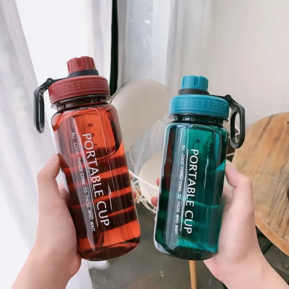 Fashion Drinking Water Bottle 600/800/1000ML Plastic Tea Coffee Cup Large Capacity Sport Kettle Outdoors