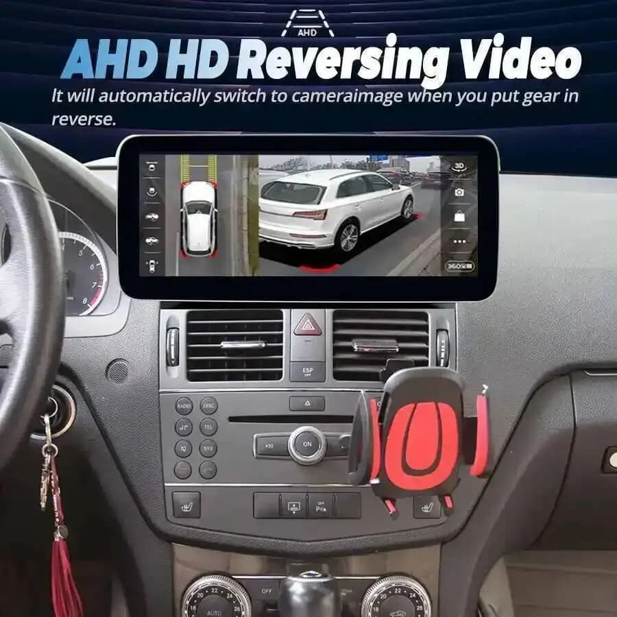 Car Multimedia Video Player BT For Mercedes Benz C Class W204 S204 2008-2010 10.25INCH 4G Stereo Android 14 Built-in 360 CarPlay