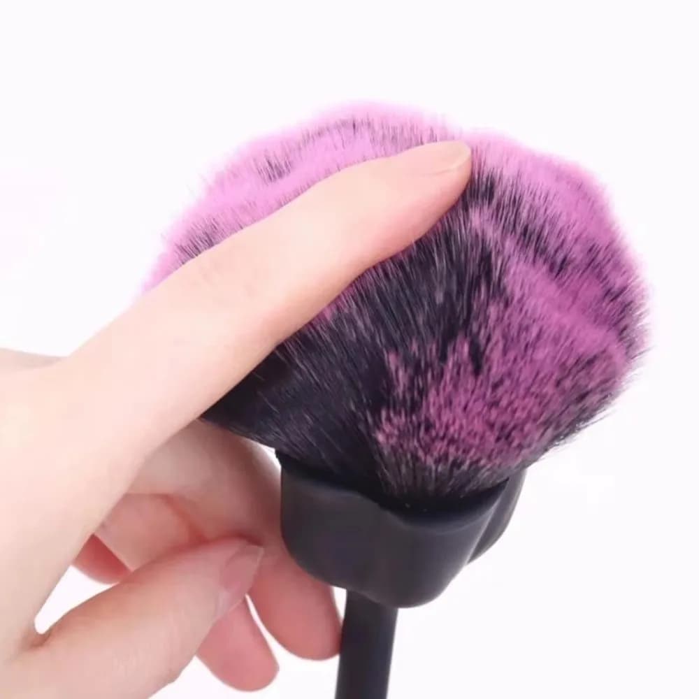 Gold Rose Shape Flower Nail Brush Soft Brush Blush Brush Nail Art Brushes Powder Brush Powder Cleaning Gel Polish Brush