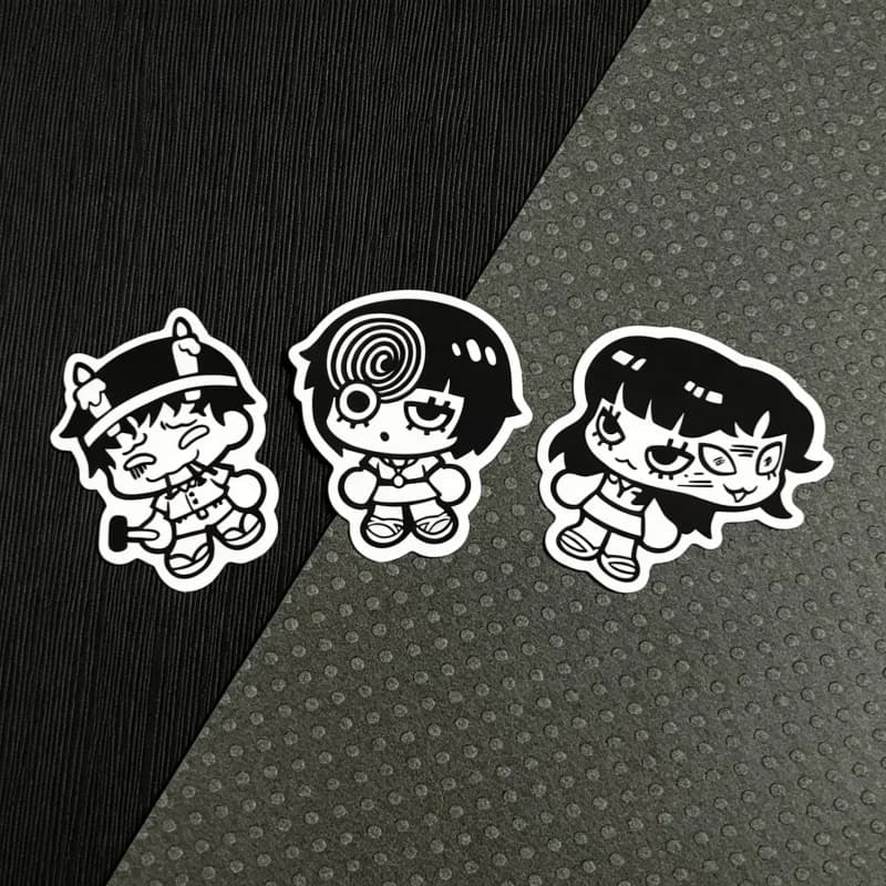 Junji Ito Chibi Horror Stickers – Matte Vinyl Decals for Laptop, Phone & Notebook | Tomie Uzumaki Style Anime Art Decor