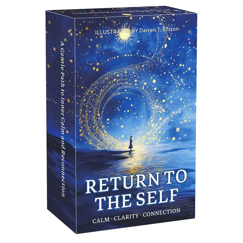 54 Oracle Cards Deck, Return To The Self, Blue Starry Sky Aesthetic Design for Personal Reading, 12*7cm, Tarot Cards, 14+