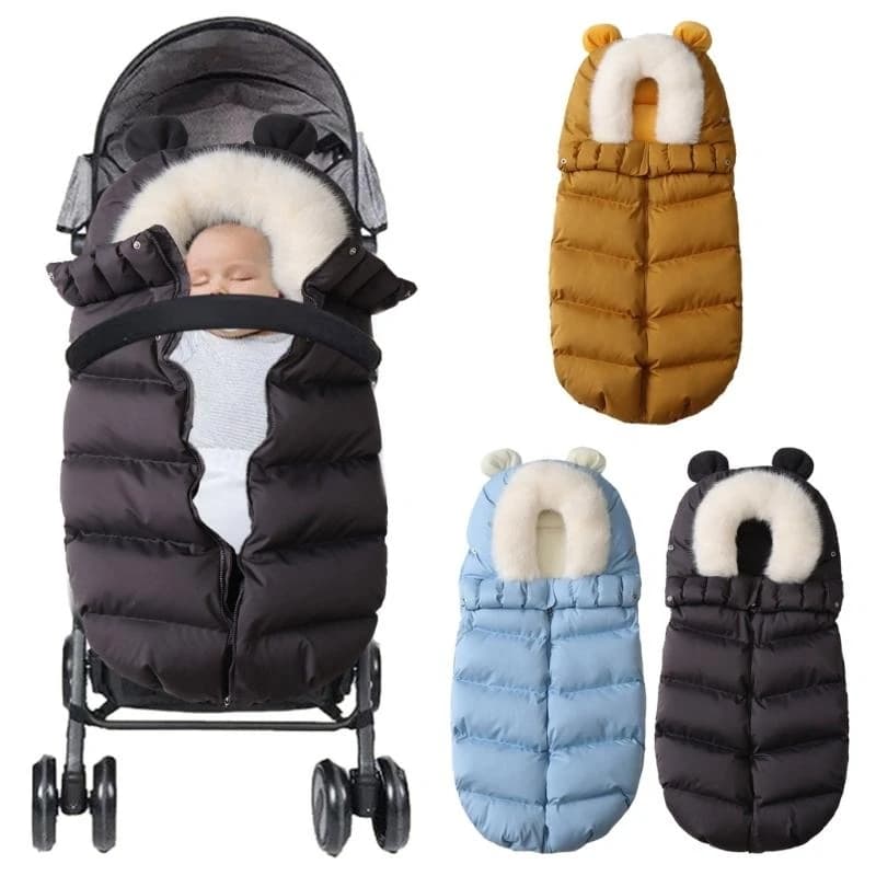 J15U Passeggino per bambini Coprigambe 2024 Carrello invernale Abbigliamento avvolgente caldo Passeggini universali Sacco a