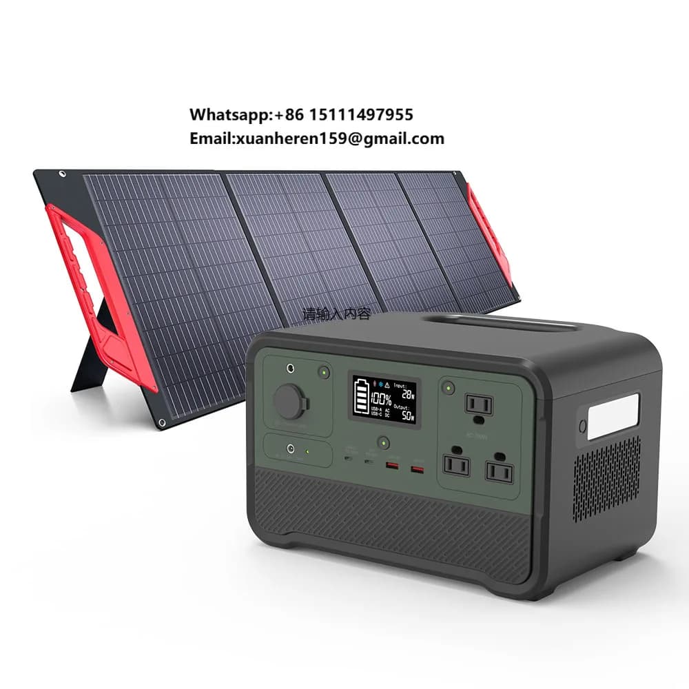 Generatore Solare Portatile 500/700/1000/1500/3000/5000W con Batteria LiFePO4 e Pannello Solare per Accumulo Energetico Domestico e Campeggio