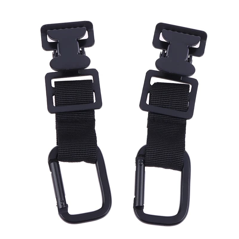 2Pcs/Pack Black Golf Glove Holder Clip Versatile Attaches To Belt Or Bag For Golf Gloves, Hats, Helmets, Masks & Towels