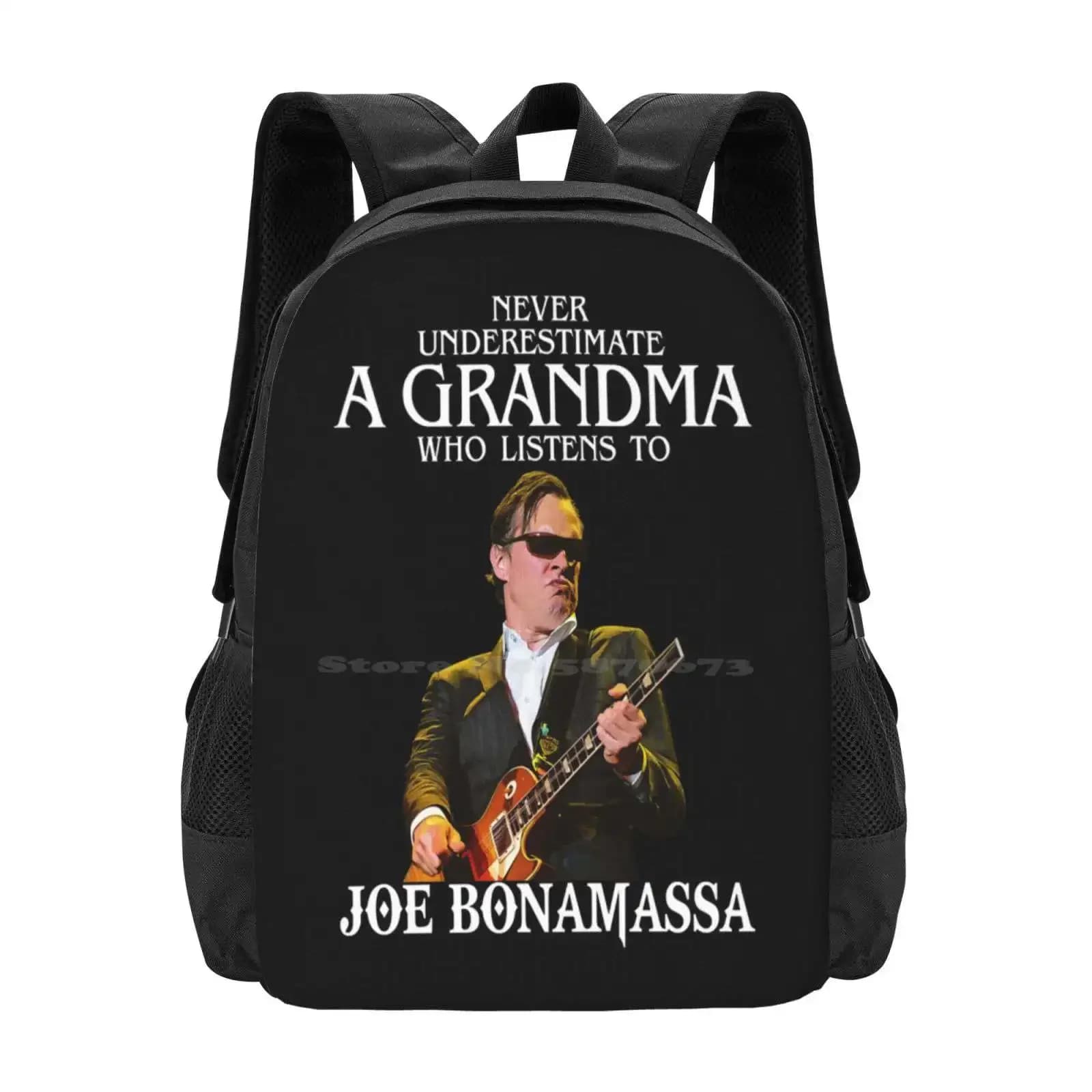Regali per le donne Vintage Never Who ascolta Joe Bonamassa Regali grafici fantastici Modello Design Bagpack Borse da scuola per le donne