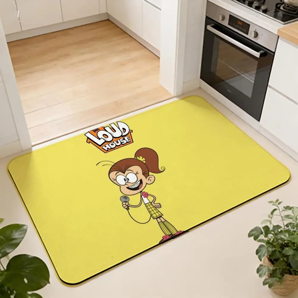 ANIME T-The Casagrandes Tappetino assorbente per pavimento, tappeto antiscivolo per bagni, toilette e servizi igienici