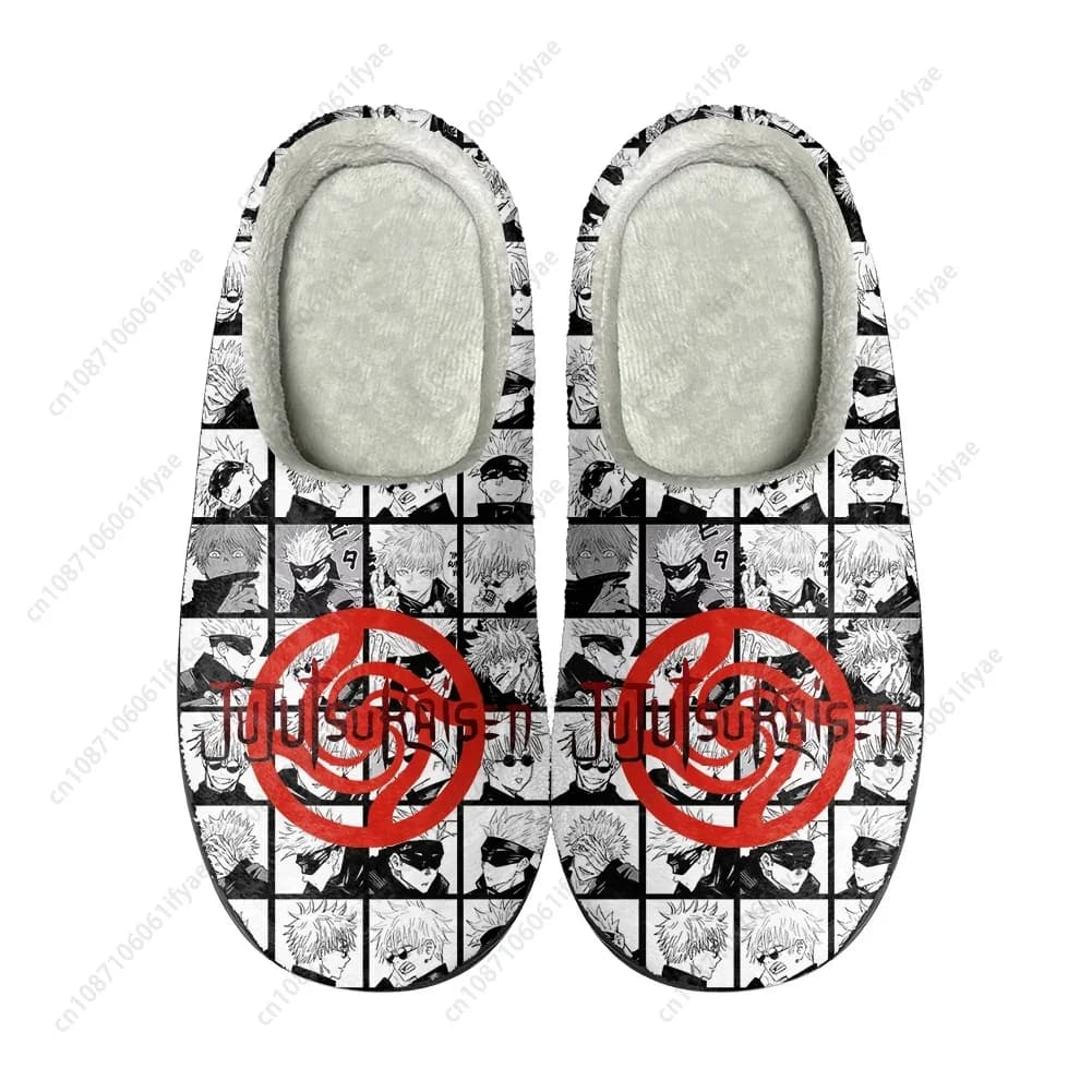 Pantofole Personalizzate in Cotone Jujutsu Kaisen Satoru Gojo, Sandali per Uomo e Donna, Scarpe Casual in Peluche, Calde e Termiche